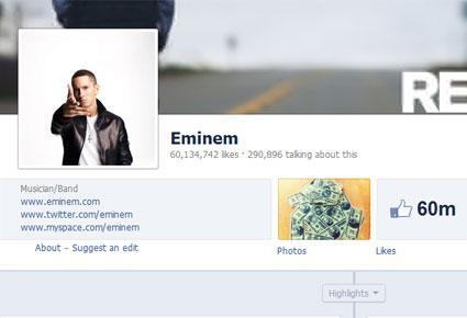 صفحة "إيمينيم" على فايسبوك تتخطى الـ60 مليوناً